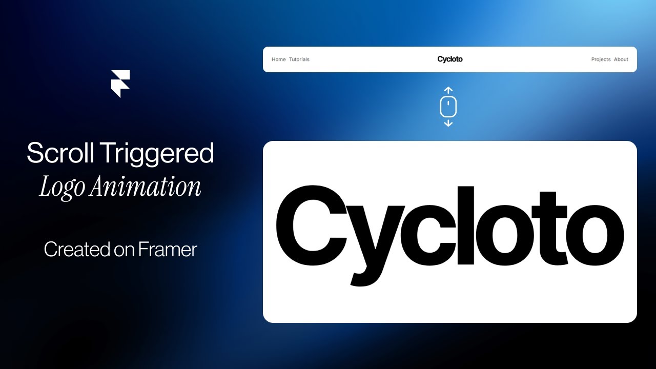 Scroll Triggered Navbar Logo Animation in Framer