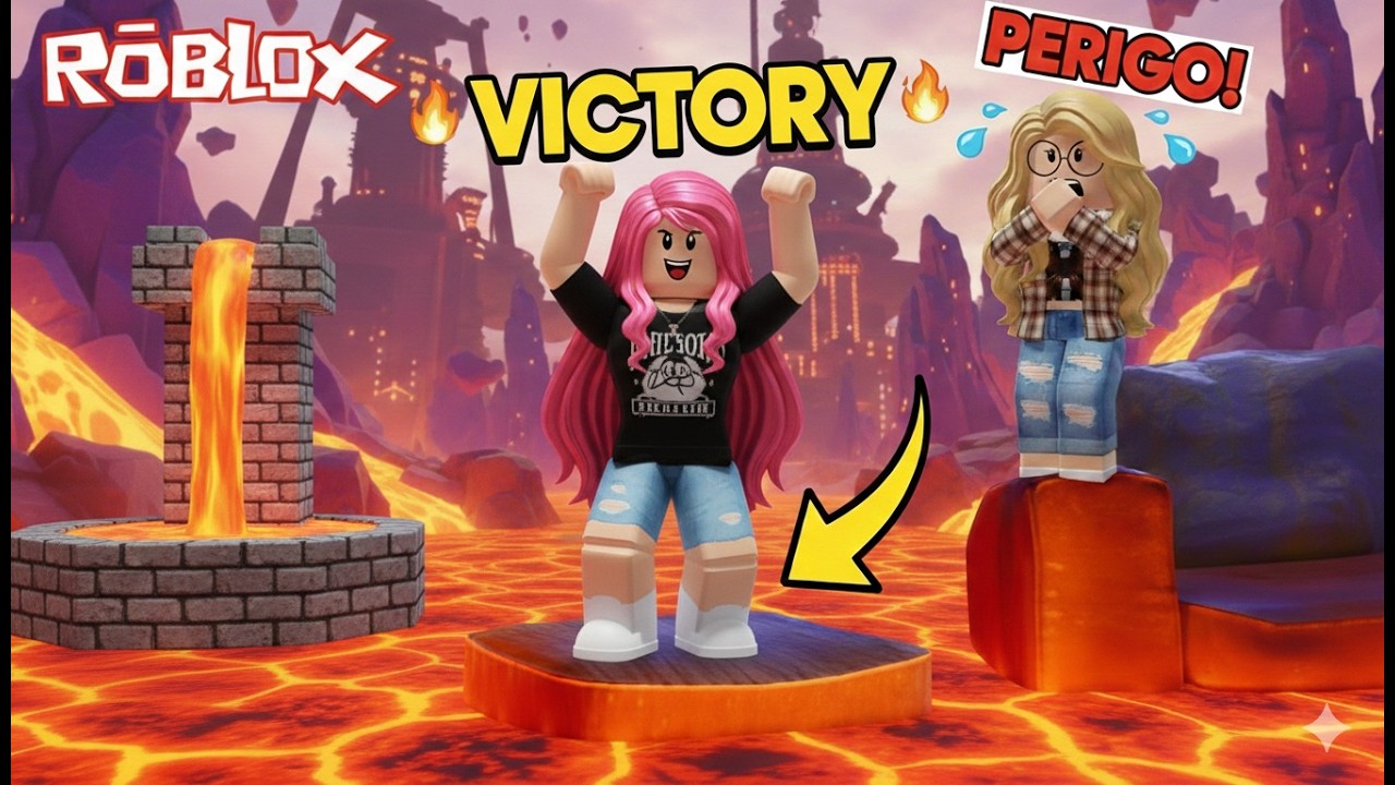 SOBREVIVI AO NÍVEL IMPOSSÍVEL DO CHÃO É LAVA! 🔥 (Roblox)