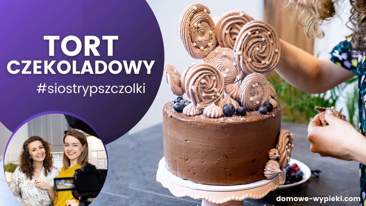 TORT CZEKOLADOWY z kremem truskawkowym 🍫🍓 Prosty, szybki i smaczny! 🤩