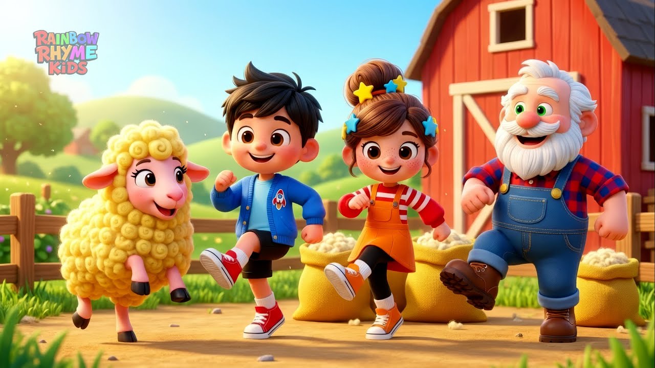 Baa Baa Black Sheep & Colorful Sheep Song 🐑🌈 Learn Colors & Farm Animals