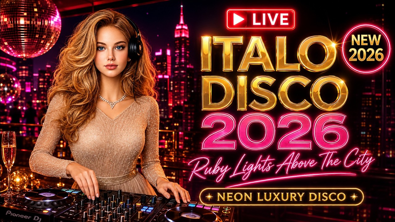🔴 LIVE Italo Disco 2026 &bull; Ruby Lights Above The City | Neon Luxury Disco & 80s Synthpop Revival