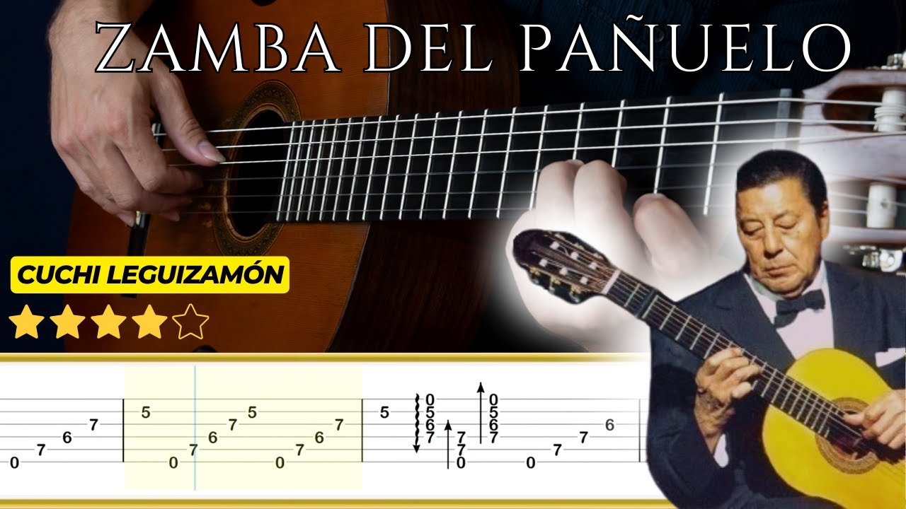 ZAMBA DEL PAÑUELO 🎸 Cuchi Leguizamón (vers. Atahualpa Yupanqui) | Tutorial Guitarra Clásica + TABS