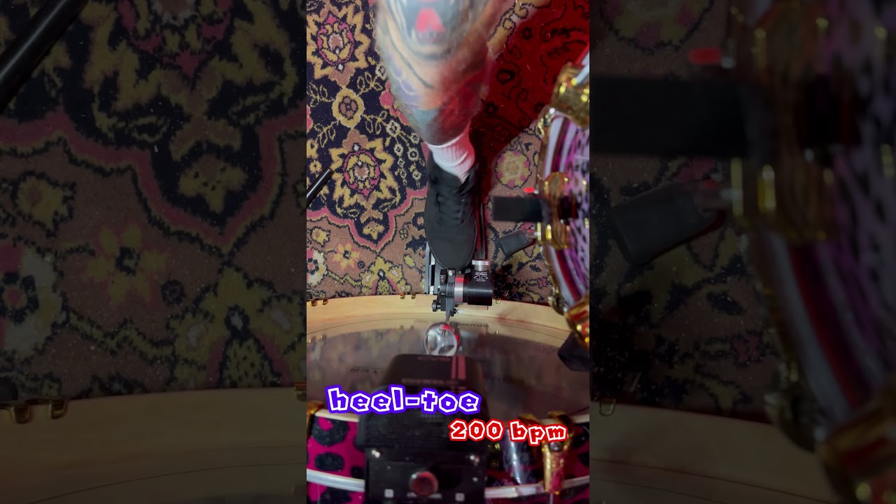 •heel-toe •200 bpm • single pedal • slow mo•