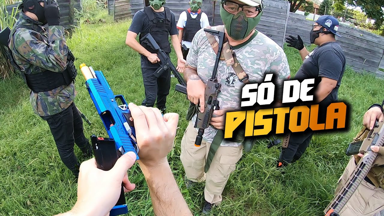TODOS de FUZIL e EU de PISTOLA ::: GAMEPLAY AIRSOFT [Salient EMG Blue]