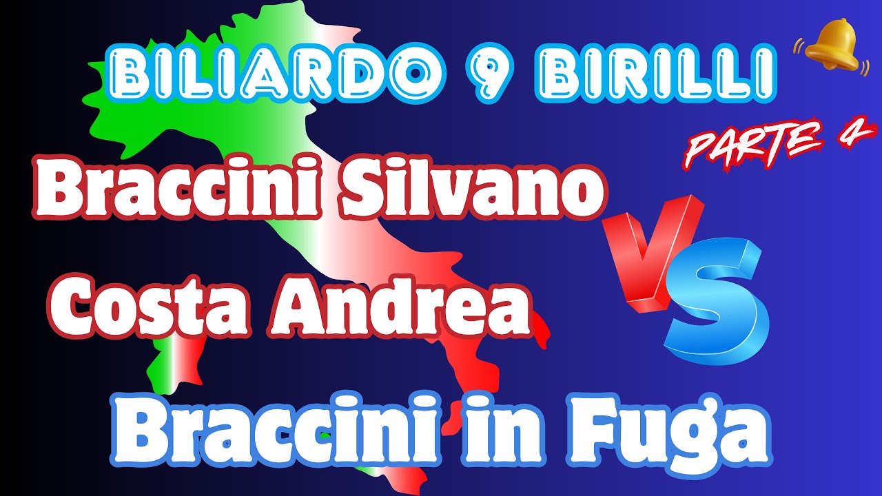 🏆 Biliardo 9 Birilli | Braccini Silvano VS Costa Andrea | Parte 4 | Braccini in Fuga 🚀