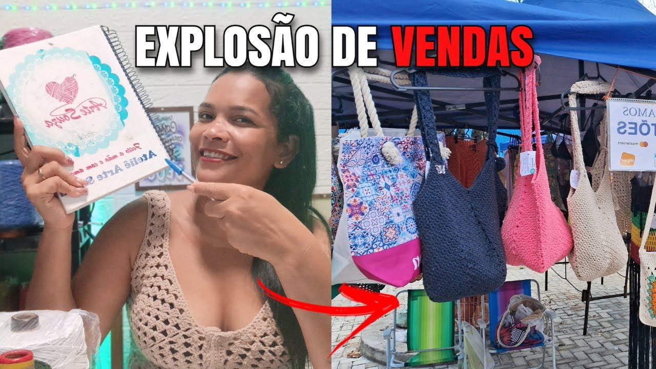 Vamos Para Mais um dia de Feira! Vendendo CROCHÊ na Rua + Dicas💥🤑