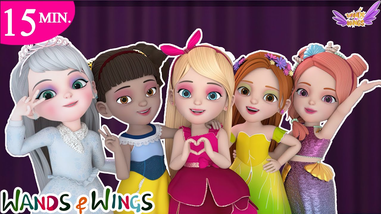 Princess Dressing Up |  Princesses Costume Song +  This Is The Way | Princess Songs- Wands And Wings