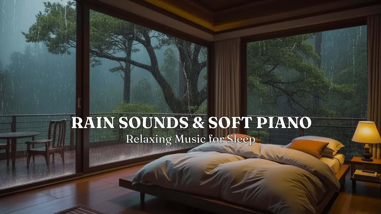 Relaxing Piano & Rain Sounds | Deep Sleep. Stop Overthinking, Healing Of Stress, Anxiety, Depressive