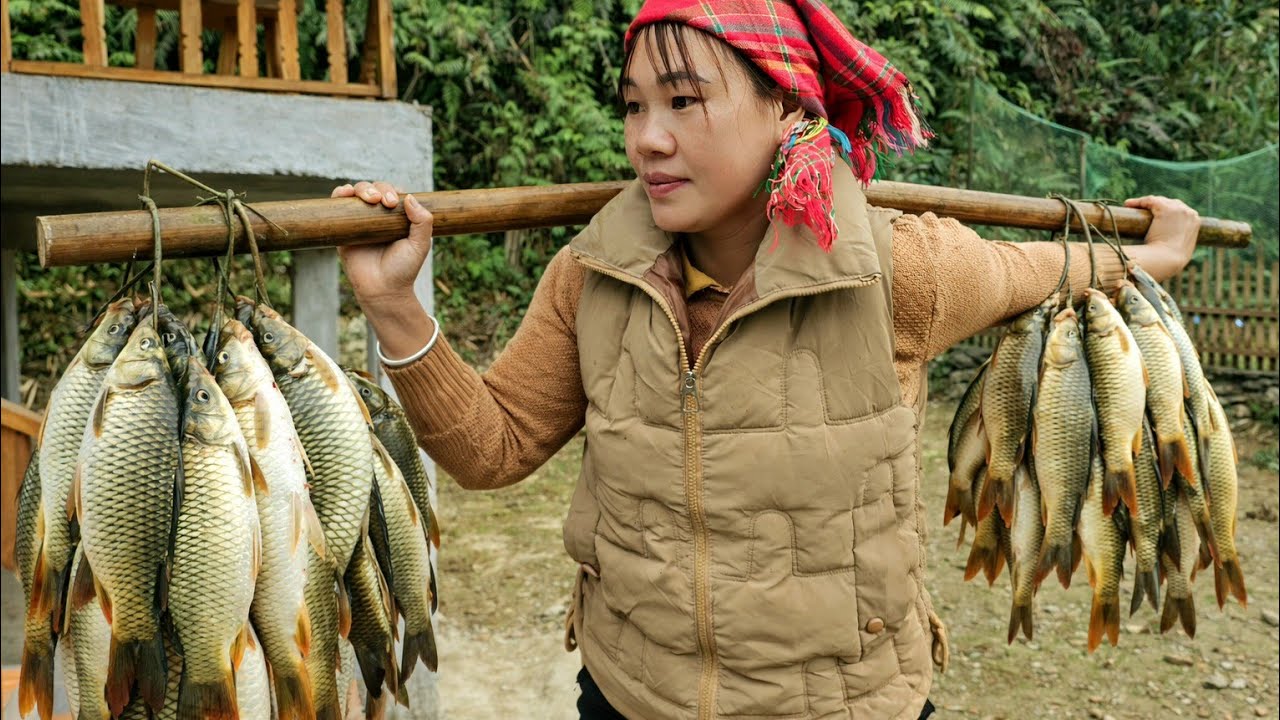Processing giant fish - making smoked fish, preserving fish | Chúc Thị Hồng