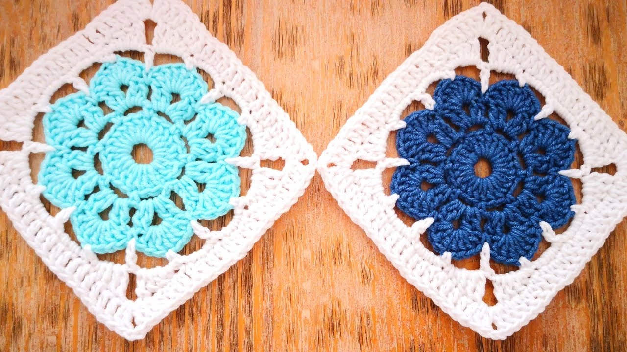 Tığ işi Battaniye / Hırka Çiçekli Motif Yapımı (motif 29)