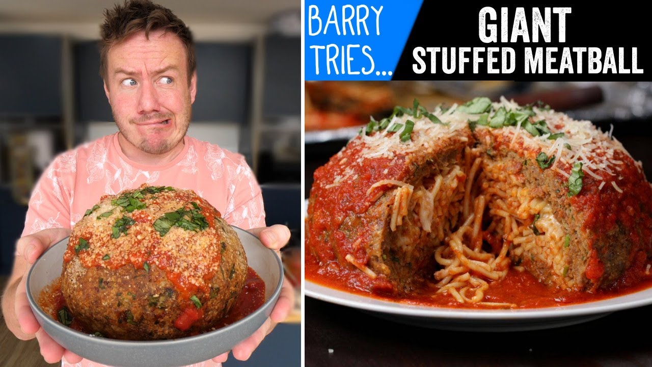 Giant Spaghetti Stuffed Meatball | Barry Tries Ep 40