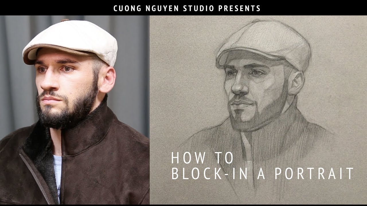 Blocking-In A Portrait in 3/4 View
