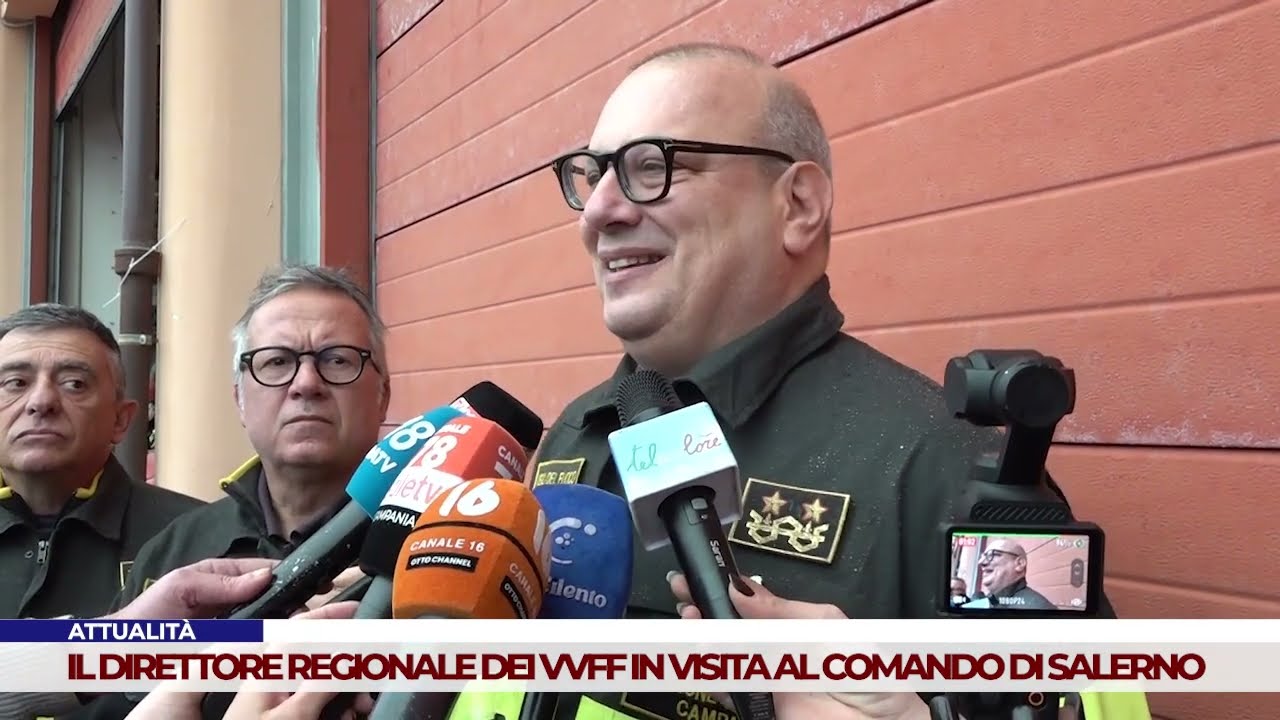 ATTUALITÀ. IL DIRETTORE REGIONALE DEI VVFF IN VISITA AL COMANDO DI SALERNO