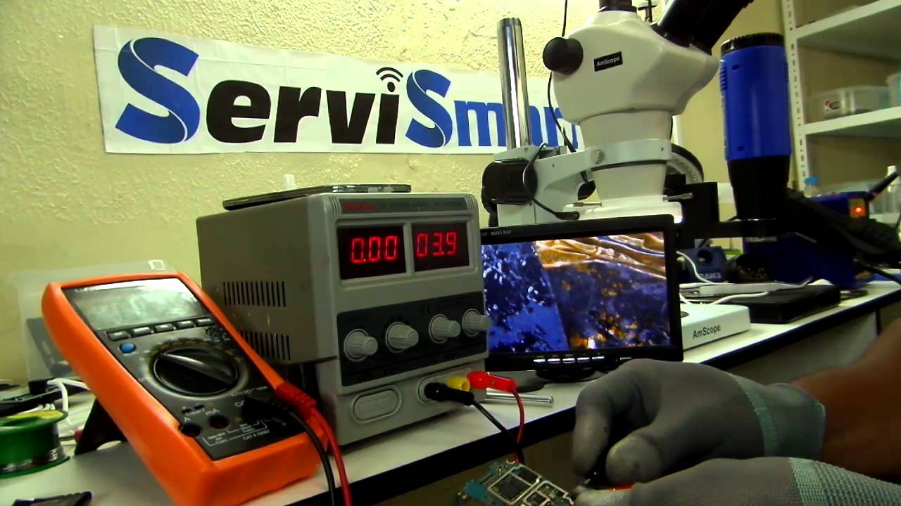 revisión Samsung I9500 Galaxy S4 no enciende corto , board golpeada 3 fallas
