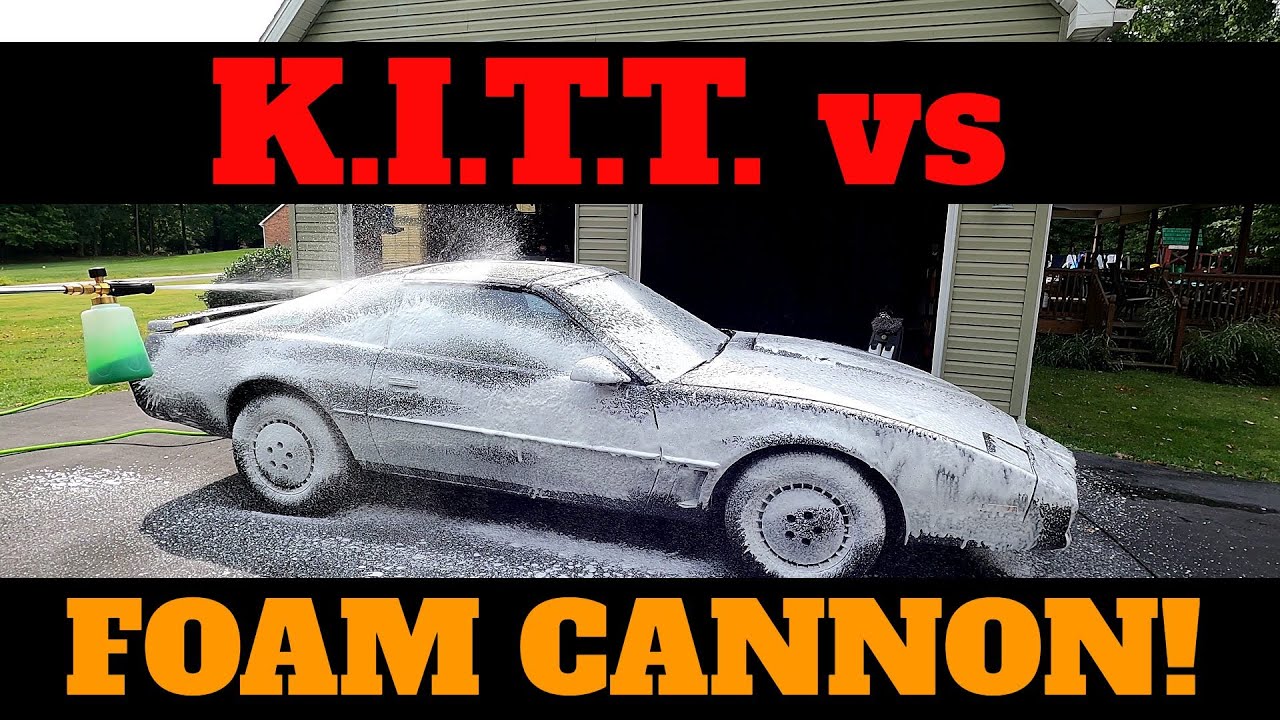 Screen Used Knight Rider KITT Meets the FOAM CANNON + Interior Wipe Down + Your Questions Answered!