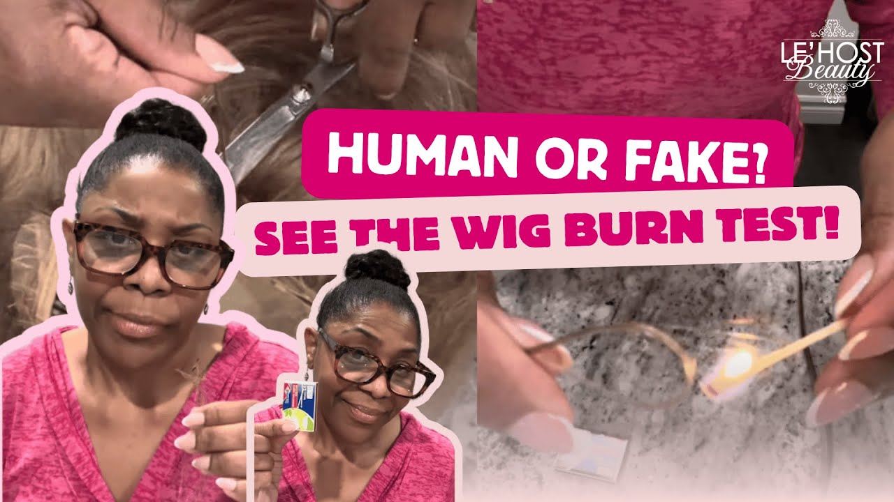 Real vs. Fake: How to Spot Human Hair Wigs FAST 🔥 #WigTips #hairhacks #BurnTest