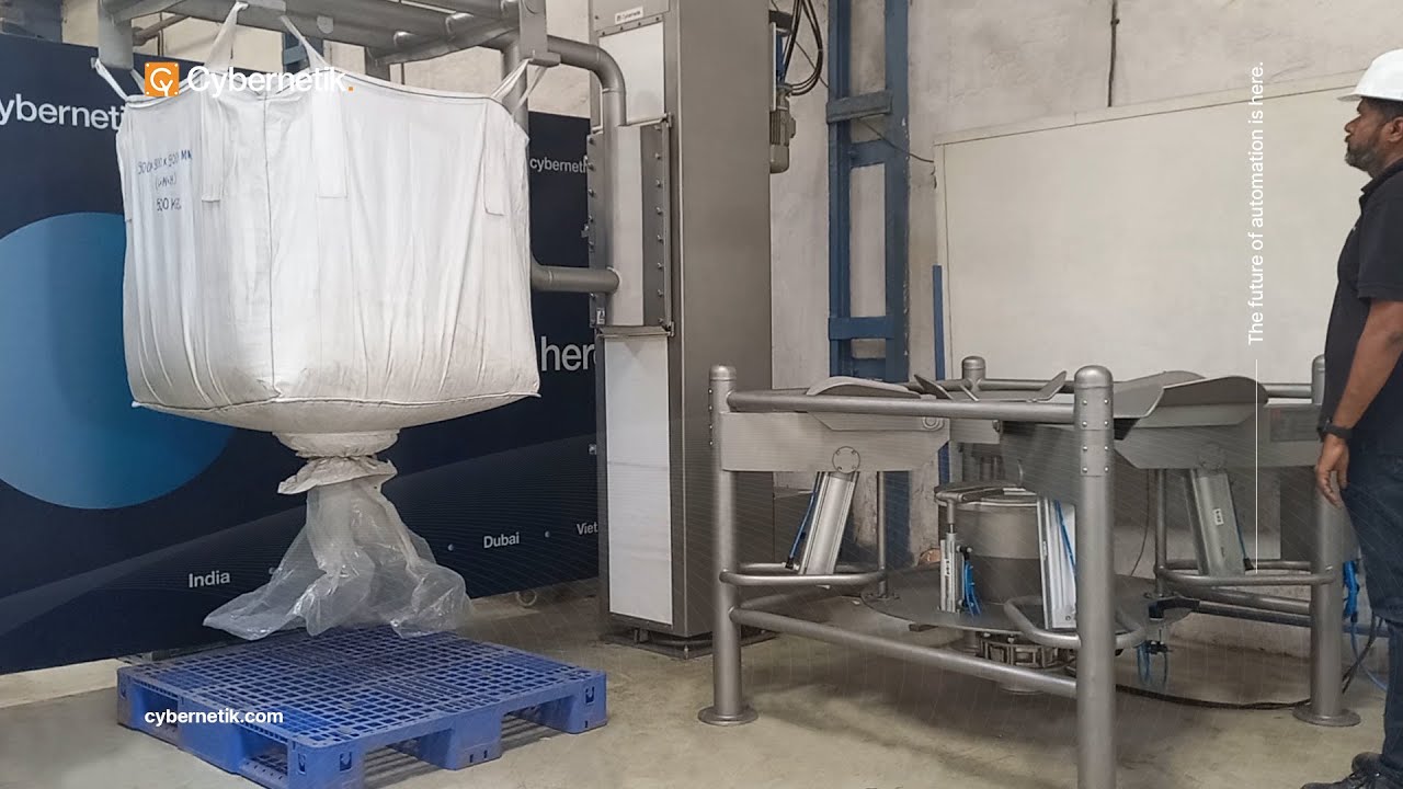 Big Bag Unloading With Column Lift | Cybernetik Product Catalogue