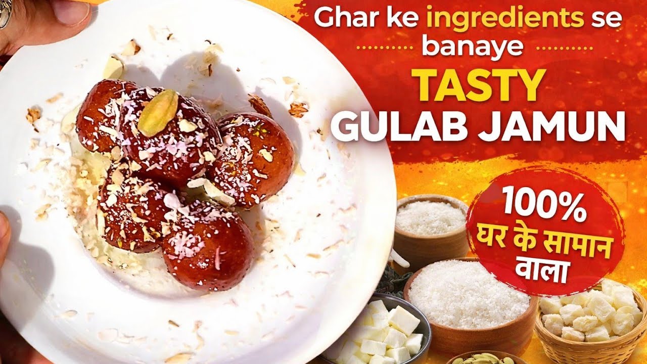 Ghar ke ingredients se banaye tasty gulab jamun 😋 @parul vlogs| #cooking video #gulab jamun recipe 