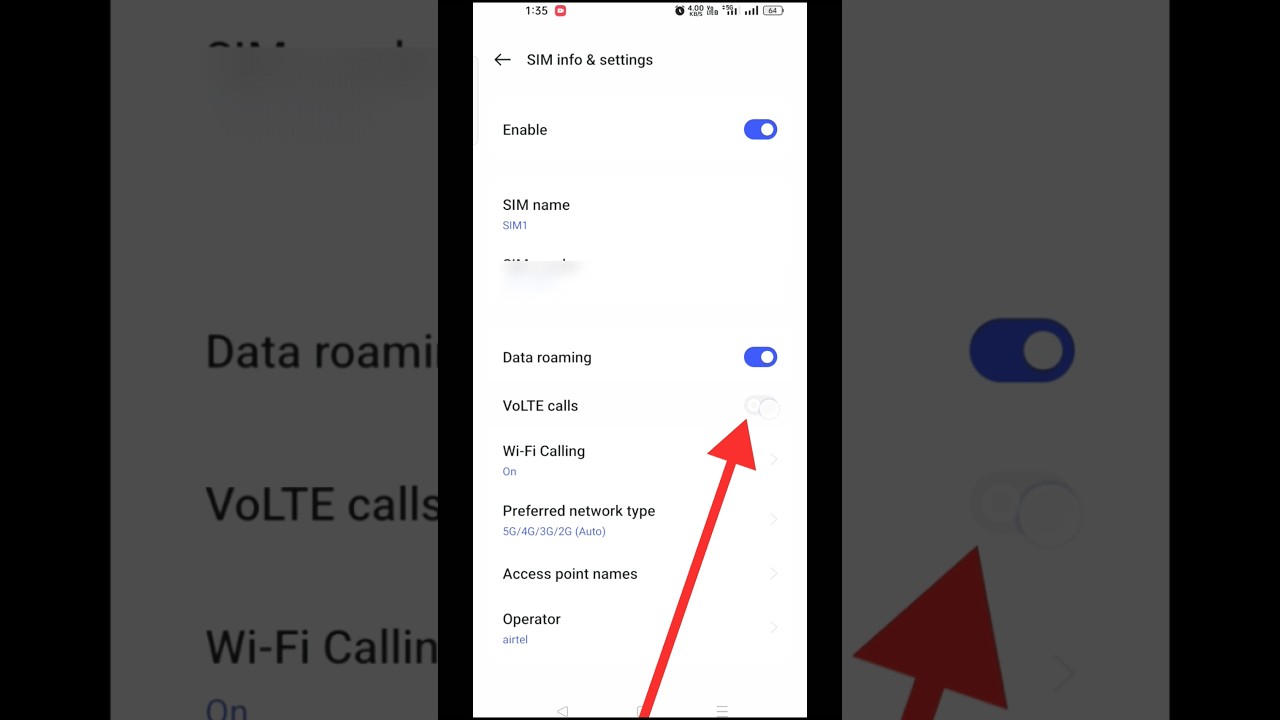 How To Enable 4G VoLTE Calls In Realme Phone #shorts #youtubeshorts #mobile
