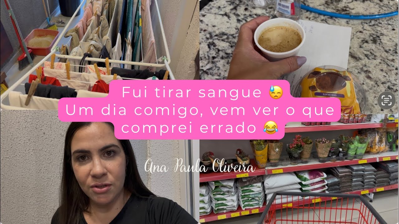 Um dia comigo, fui tirar sangue… vem descobrir o que comprei errado 😳😄
