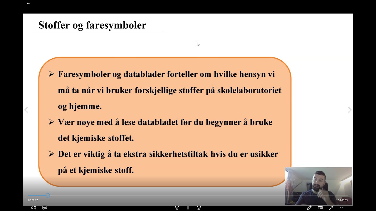 Stoffer og faresymboler