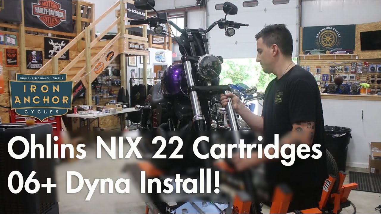 Ohlins NIX 22 Cartridge Install - 06+ Harley Dyna