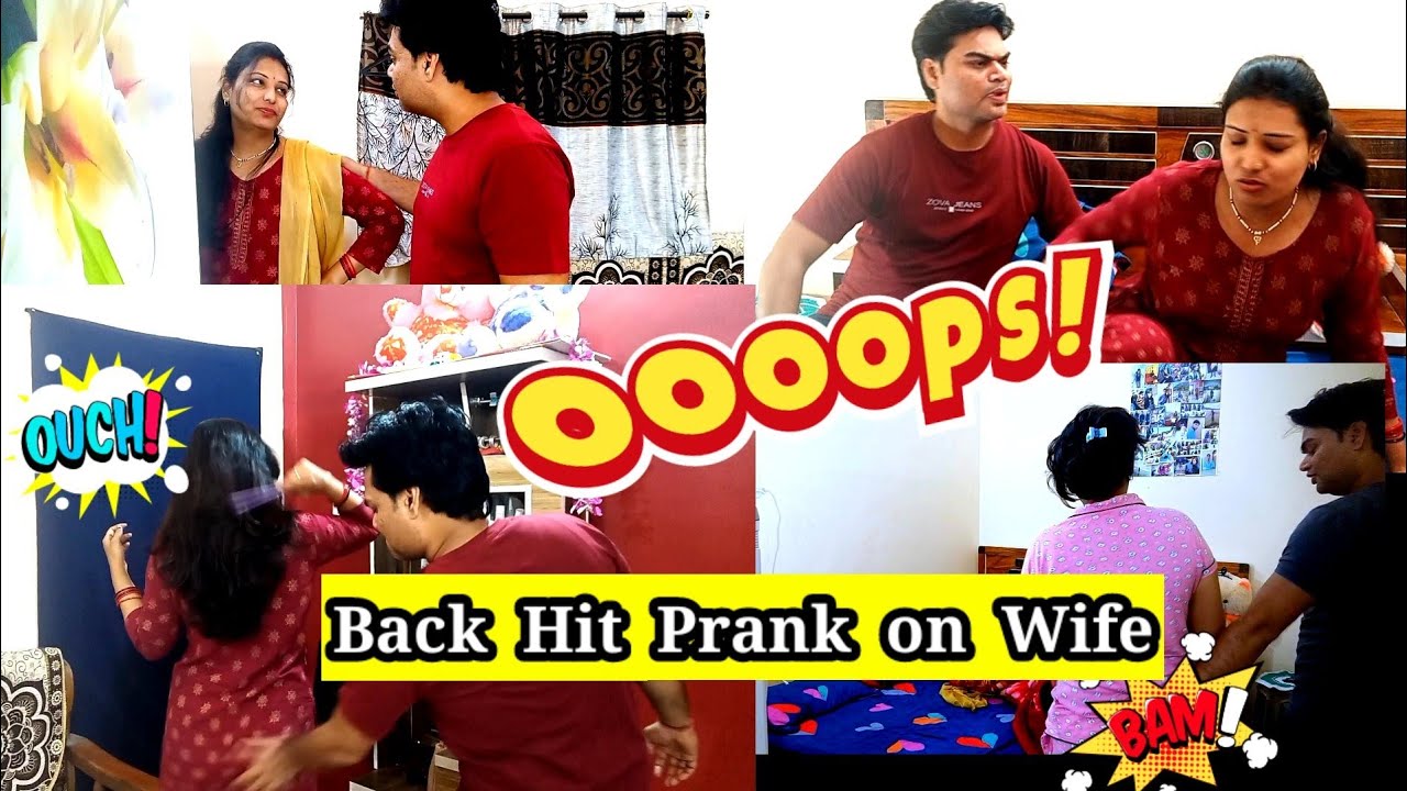BACK Hit Prank On Wife || Wife Angry Reaction 🤪 || Hit on Back #prank