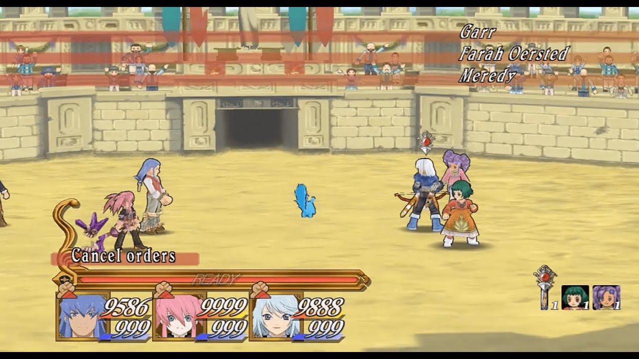 MEREDY, FARAH & GARR (11th Optional Boss) Tales of Symphonia All Bosses (Hard, English, PC HD)