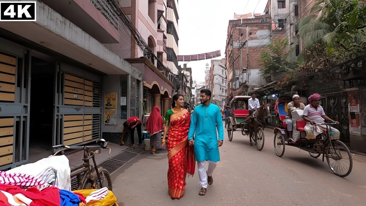Exploring Old Dhaka: Walking through Historic Hosni Dalan Road | 4K ASMR