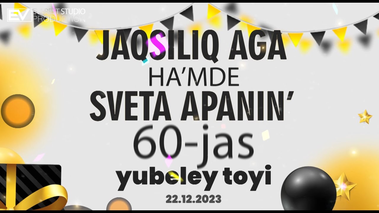 Jaqsiliq aga ham Sveta apanin 60 jilliq yubeley toyi