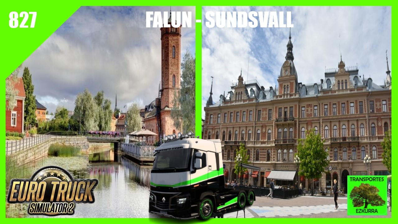 #827 | Ruta desde Falun a Sundsvall  en ETS2 con Wayavera 🚛🚛