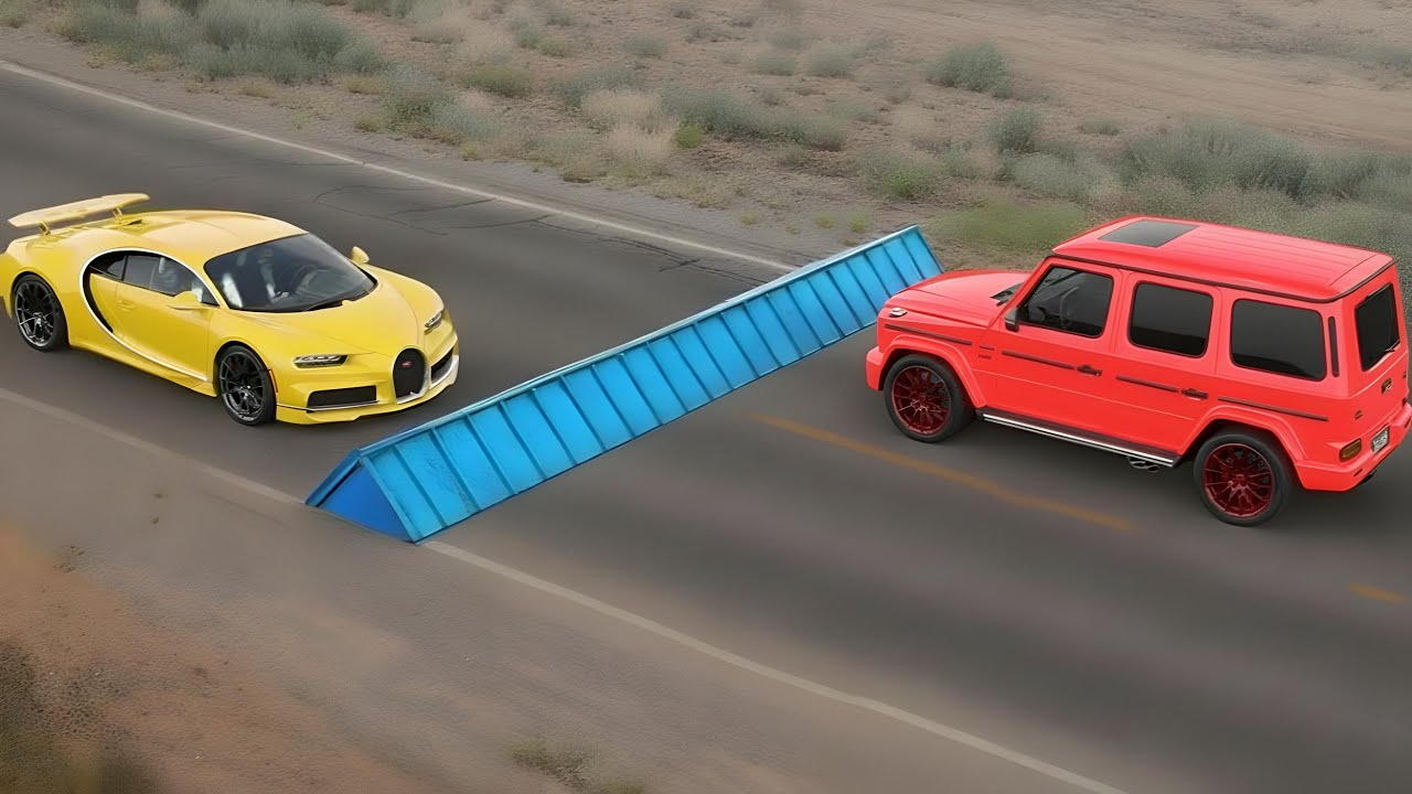 SUPER CARS VS SHARP SPIKED SPEED BUMP CHALLENGE IN BEAMNG DRIVE  EP #1