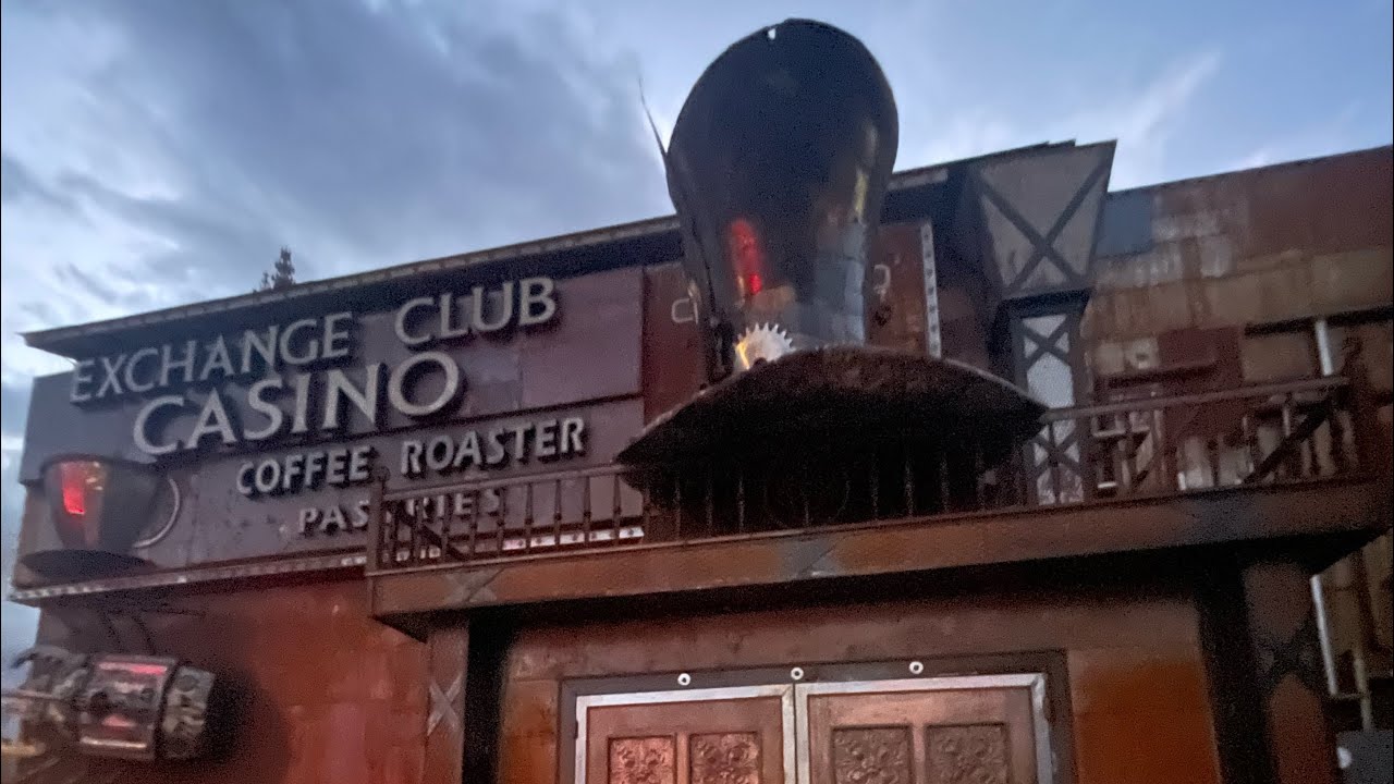 Nighttime Walk Around the Beatty, Nevada Exchange Club Casino 