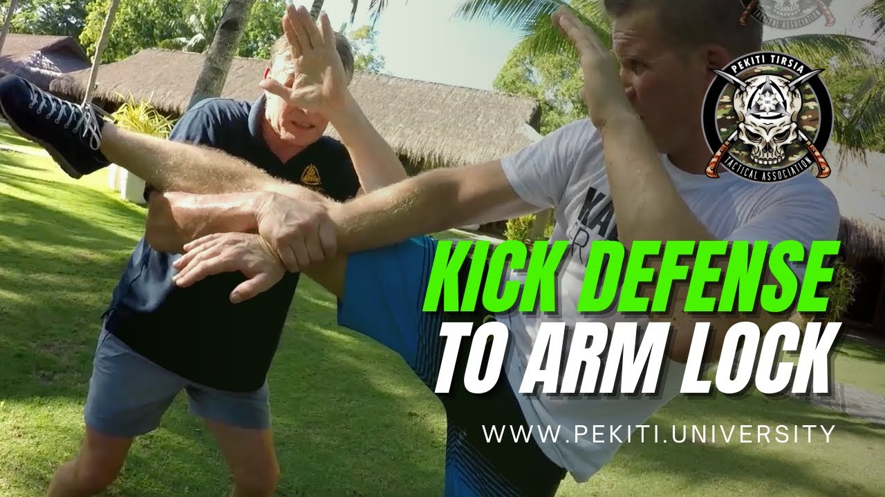 KICK DEFENSE to Arm Lock | Pekiti University Excerpt [in GERMAN]