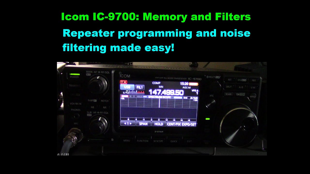 Обзор Icom IC-9700: программирование ретранслятора и фильтры.