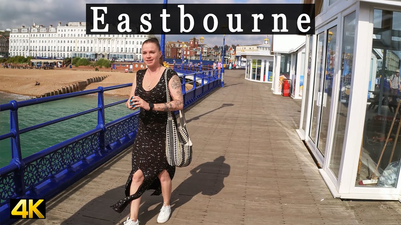 Eastbourne 🇬🇧 Promenade and Pier Summer Walk (4K)