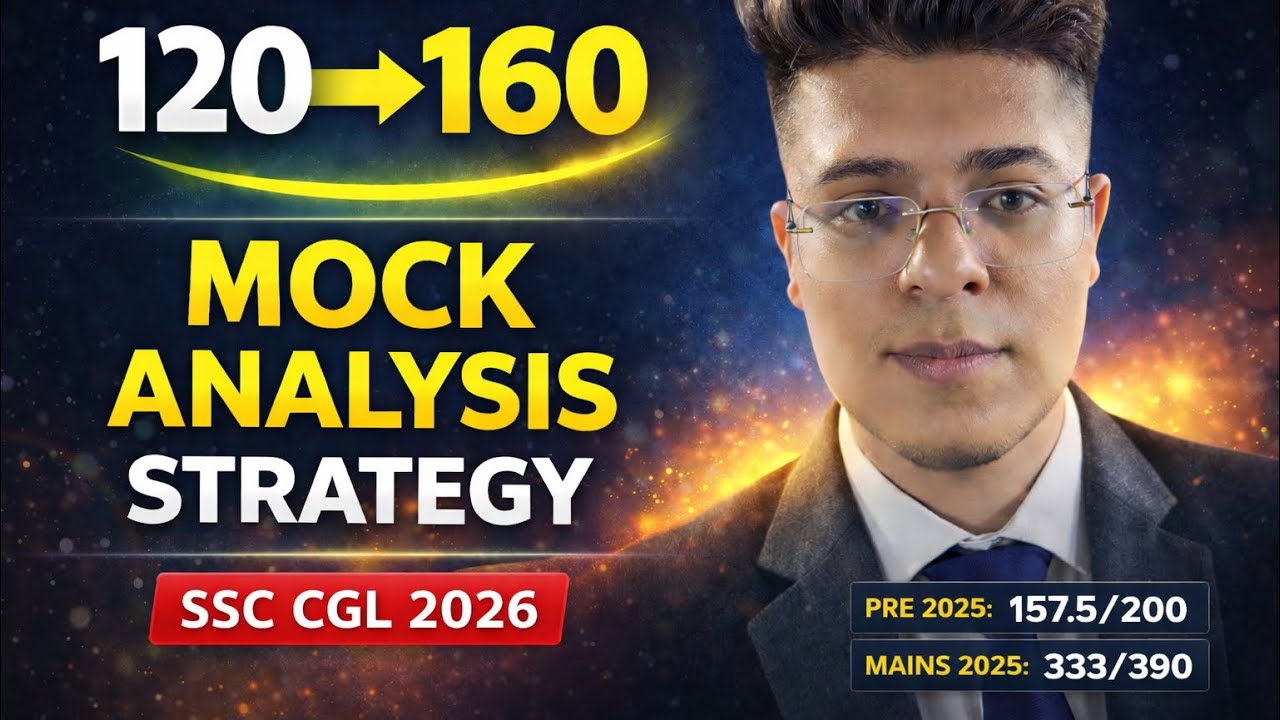From 120 to 160: My Mock Analysis Strategy | SSC CGL 2026 |