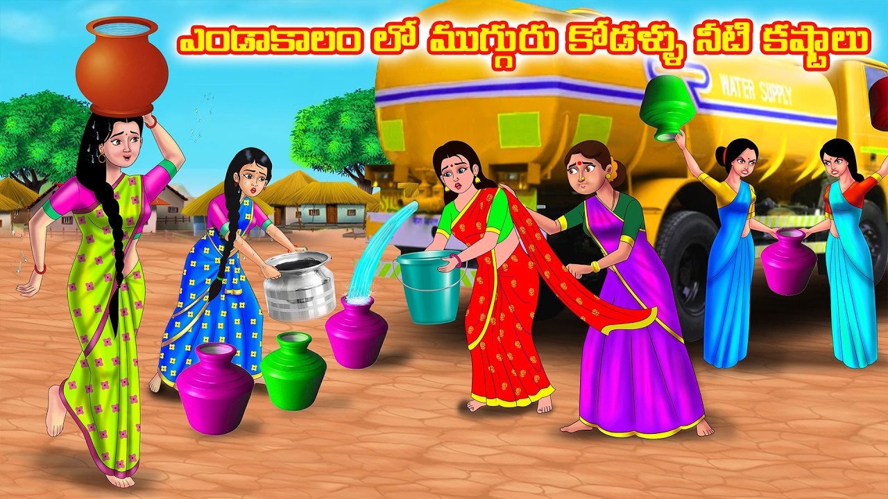 ఎండాకాలం లో ముగ్గురు కోడళ్ళు నీటి  కష్టాలు | Atha vs Kodalu | Telugu stories | Telugu Kathalu