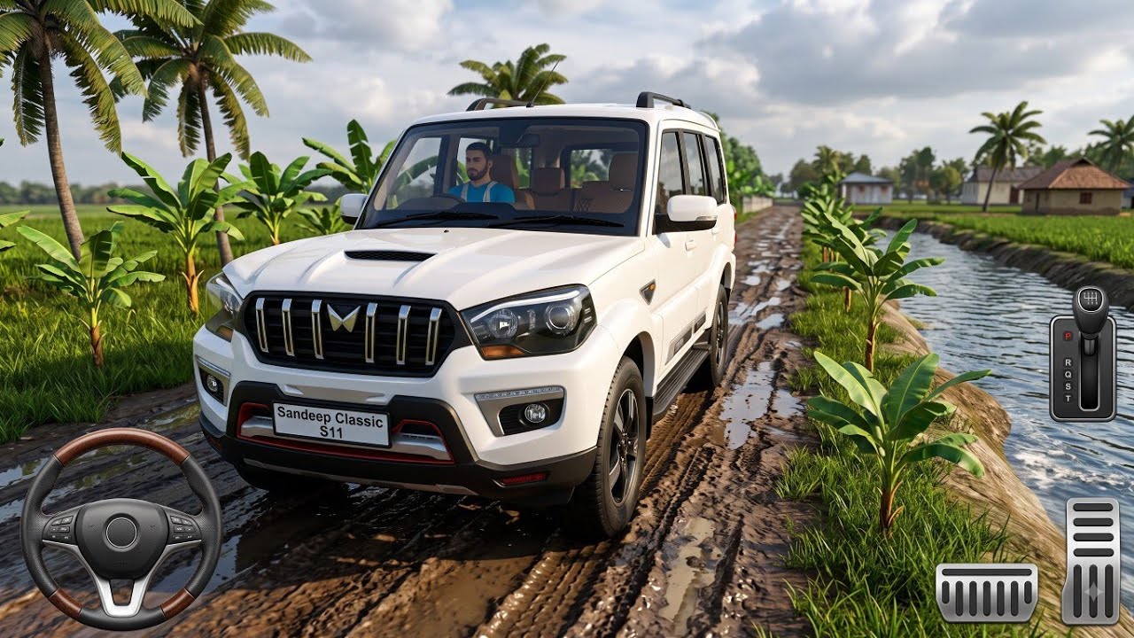 Powerful Mahindra SUV on a Deep Mud Village Road 🔥 | BUSSID