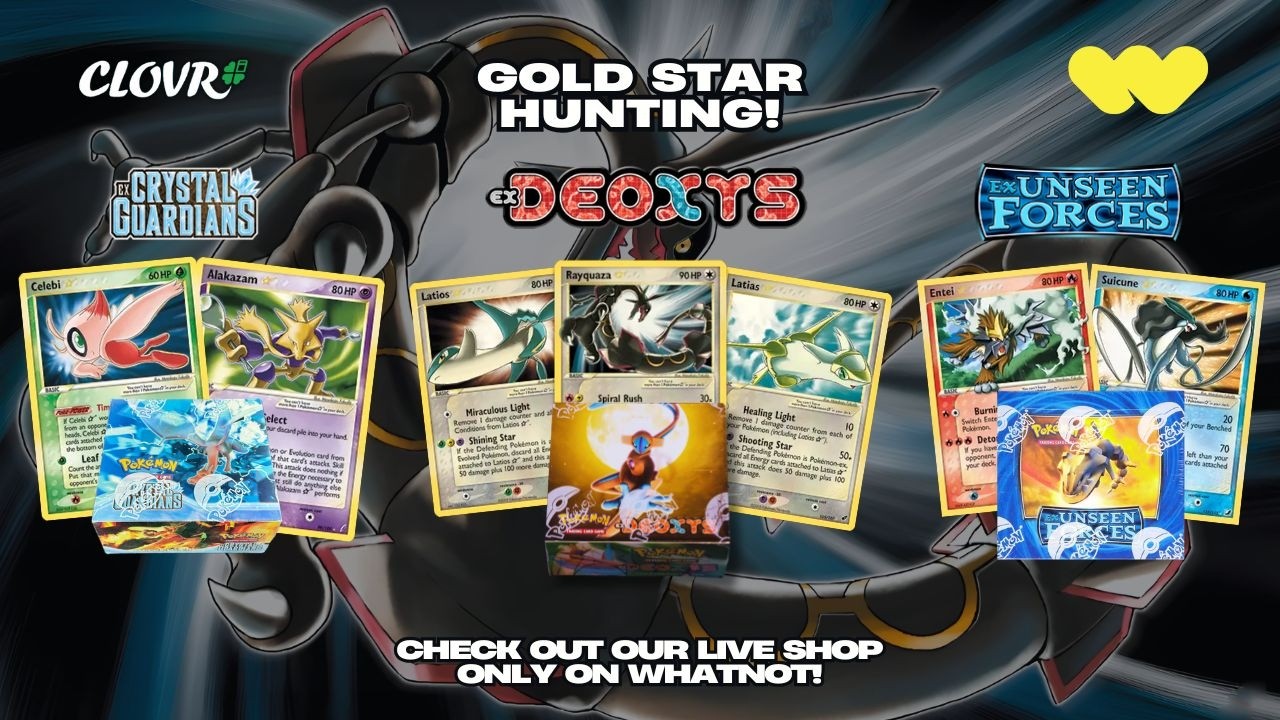 EX DEOXYS! RAYQUAZA HUNT!! CHECK OUT OUR  LIVE SHOP ON WHATNOT!
