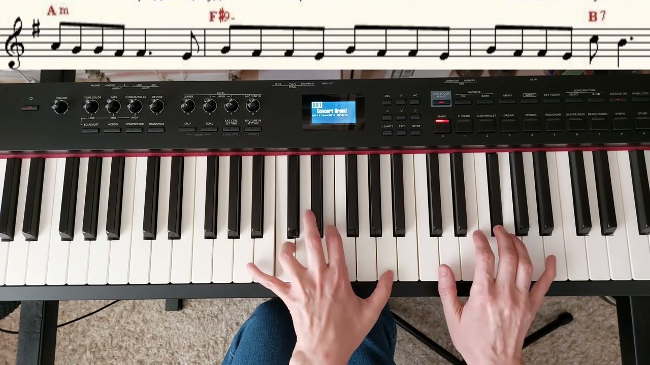 Как много лет во мне любовь спала. Урок для начинающих. Играем на пианино 🎹 