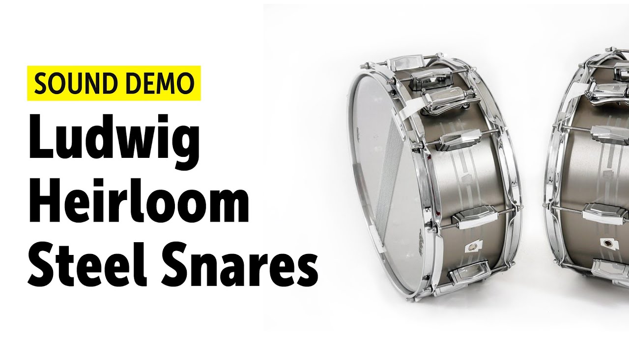 Ludwig Heirloom Steel Snares Sound Demo