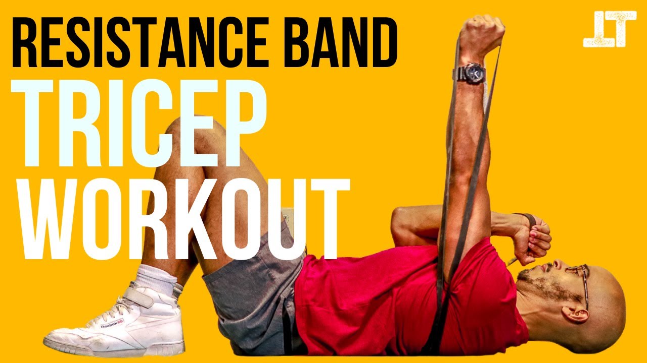 Resistance Band Tricep Workout | 12 Tricep Exercises | No Attachment