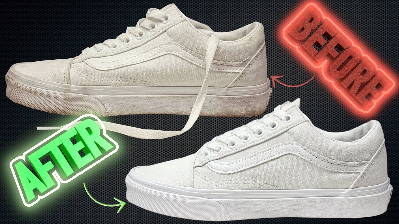 How To Clean & Protect Your White Canvas Shoes Fast & EASY Stain Removal DIY ASMR Sneakers