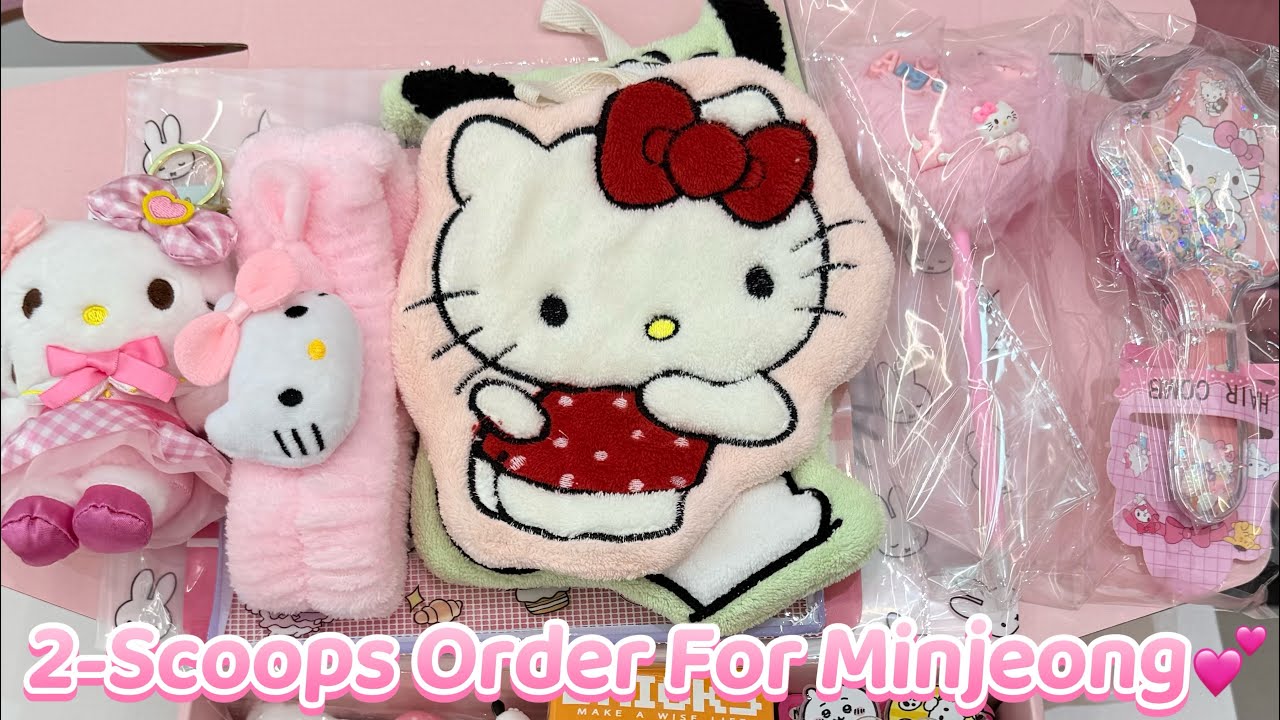 Let’s pack a 3-scoops order for Minjeong💝#sanrio #luckyscoop #kawaii #packingorders #cute 