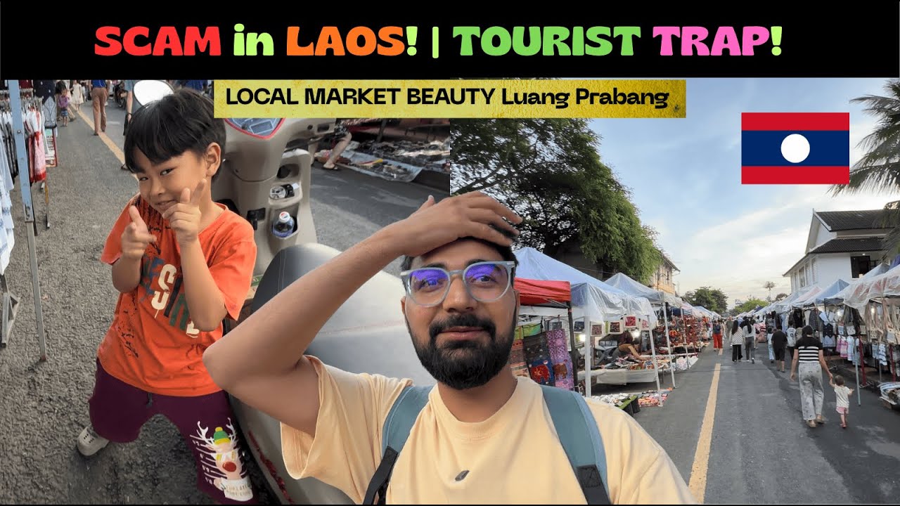 I Got Scammed in Laos! Fake Silver Chain at Luang Prabang Local Market | Travel Vlog