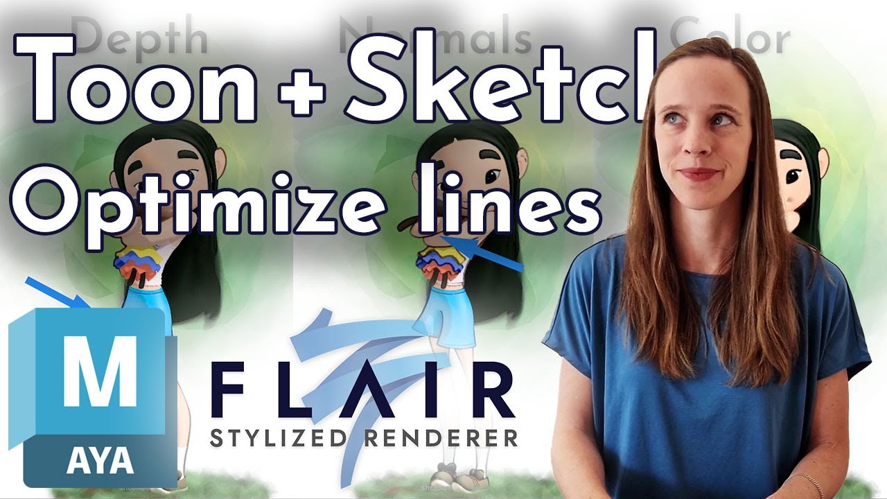 Toon & Sketch Lines - Optimize lines in Flair for Maya - Stylized Rendering