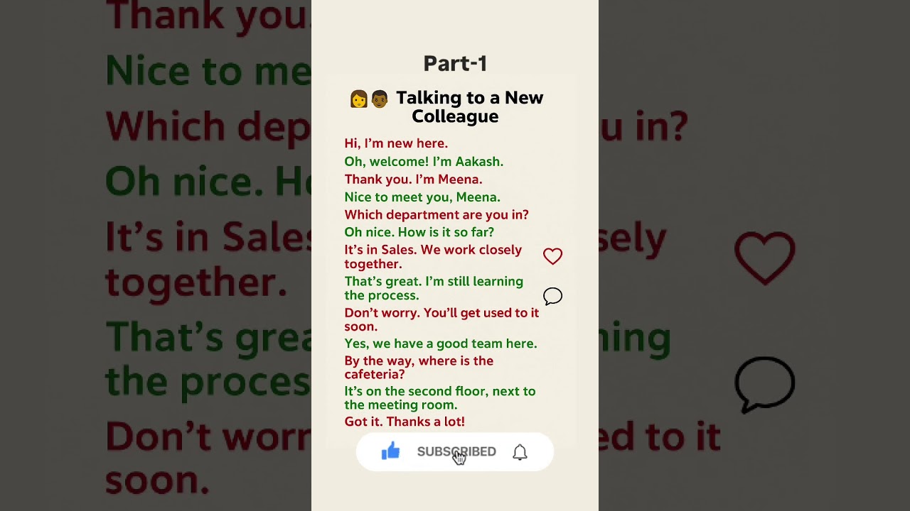 Office English Conversation | Talking to a New Colleague | Speak Fluent English at Work #englishverb