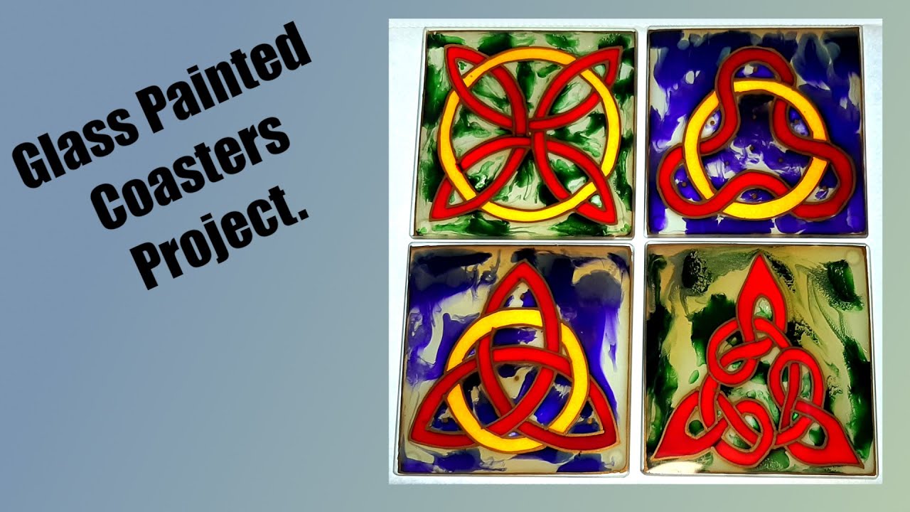 Glass Painted Coasters Project.
