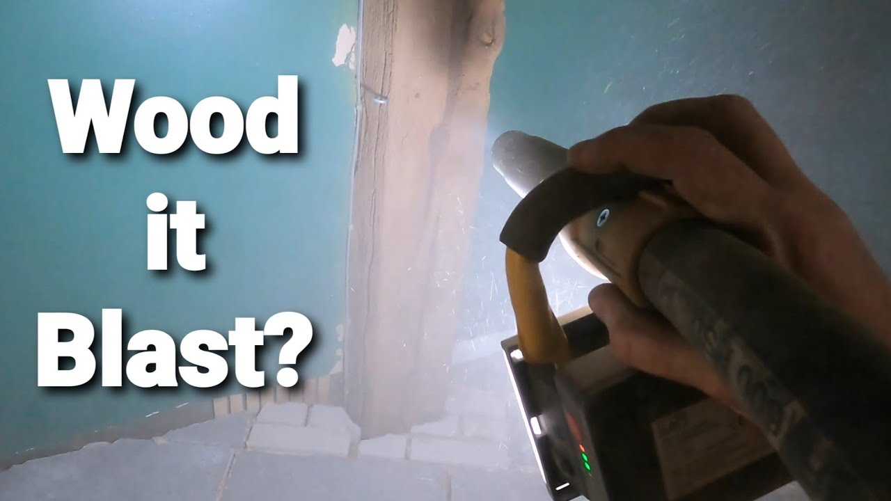 Oak? wood Beams SandBlasting sand shot media glass blasting
